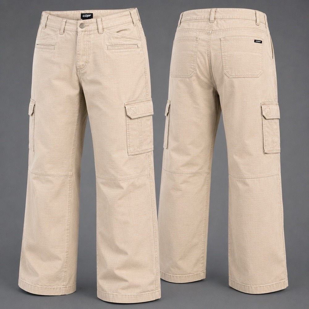 CQR  Tactical Pants  MENS 32X34 ripstop cargo TAN DOUBLE STITCHING CARPENTER